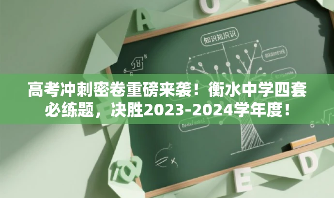 高考冲刺密卷重磅来袭!衡水中学四套必练题,决胜2023-2024学年度! 高考冲刺密卷重磅来袭!衡水中学四套必练题,决胜2023-2024学年度!