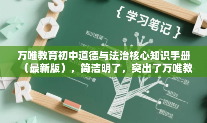 万唯教育初中道德与法治核心知识手册(最新版),简洁明了,突出了万唯教育的核心价值,同时强调了道德与法治基础知识的重要性,符合目标人群的需求,具有吸引力。 万唯教育初中道德与法治核心知识手册(最新版),简洁明了,突出了万唯教育的核心价值,同时强调了道德与法治基础知识的重要性,符合目标人群的需求,具有吸引力。