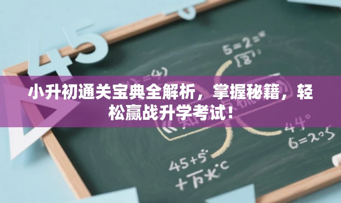 小升初通关宝典全解析,掌握秘籍,轻松赢战升学考试! 小升初通关宝典全解析,掌握秘籍,轻松赢战升学考试!