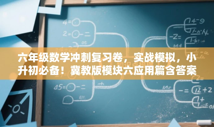六年级数学冲刺复习卷,实战模拟,小升初必备!冀教版模块六应用篇含答案。 六年级数学冲刺复习卷,实战模拟,小升初必备!冀教版模块六应用篇含答案。