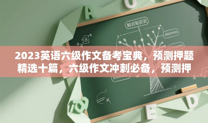 2023英语六级作文备考宝典,预测押题精选十篇,六级作文冲刺必备,预测押题TOP 10解析,赢在起跑线!六级作文预测押题提前看,英语六级作文备考指南,预测押题大解密,抢跑六级考试!预测作文TOP篇大放送 2023英语六级作文备考宝典,预测押题精选十篇,六级作文冲刺必备,预测押题TOP 10解析,赢在起跑线!六级作文预测押题提前看,英语六级作文备考指南,预测押题大解密,抢跑六级考试!预测作文TOP篇大放送