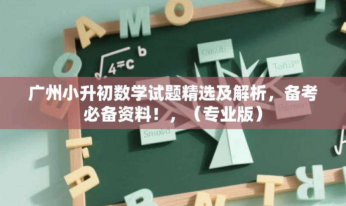 广州小升初数学试题精选及解析,备考必备资料!,(专业版) 广州小升初数学试题精选及解析,备考必备资料!,(专业版)