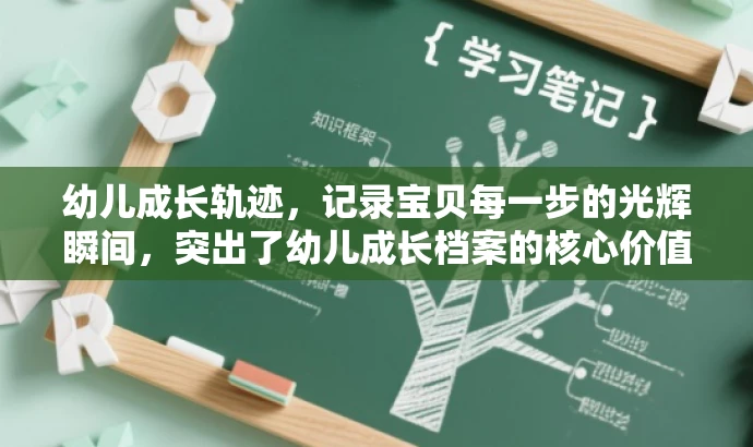 幼儿成长轨迹,记录宝贝每一步的光辉瞬间,突出了幼儿成长档案的核心价值,即记录幼儿的成长轨迹,同时用光辉瞬间来吸引家长们的关注。希望符合您的要求! 幼儿成长轨迹,记录宝贝每一步的光辉瞬间,突出了幼儿成长档案的核心价值,即记录幼儿的成长轨迹,同时用光辉瞬间来吸引家长们的关注。希望符合您的要求!
