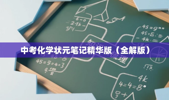 中考化学状元笔记精华版（全解版）